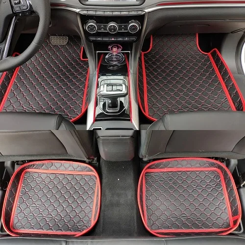 Black red red line Автомобильные коврики для Mercedes Benz A B C E class W211 W212 W204 W205 W176 W169 W245 W246 всепогодные ковры - Название цвета: Black red red line