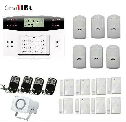AU plug SmartYIBA Беспроводная GSM сигнализация SIM сигнализация s безопасность дома беспроводной сигнал Поддержка Русский Испанский Engish французский - Цвет: AU plug