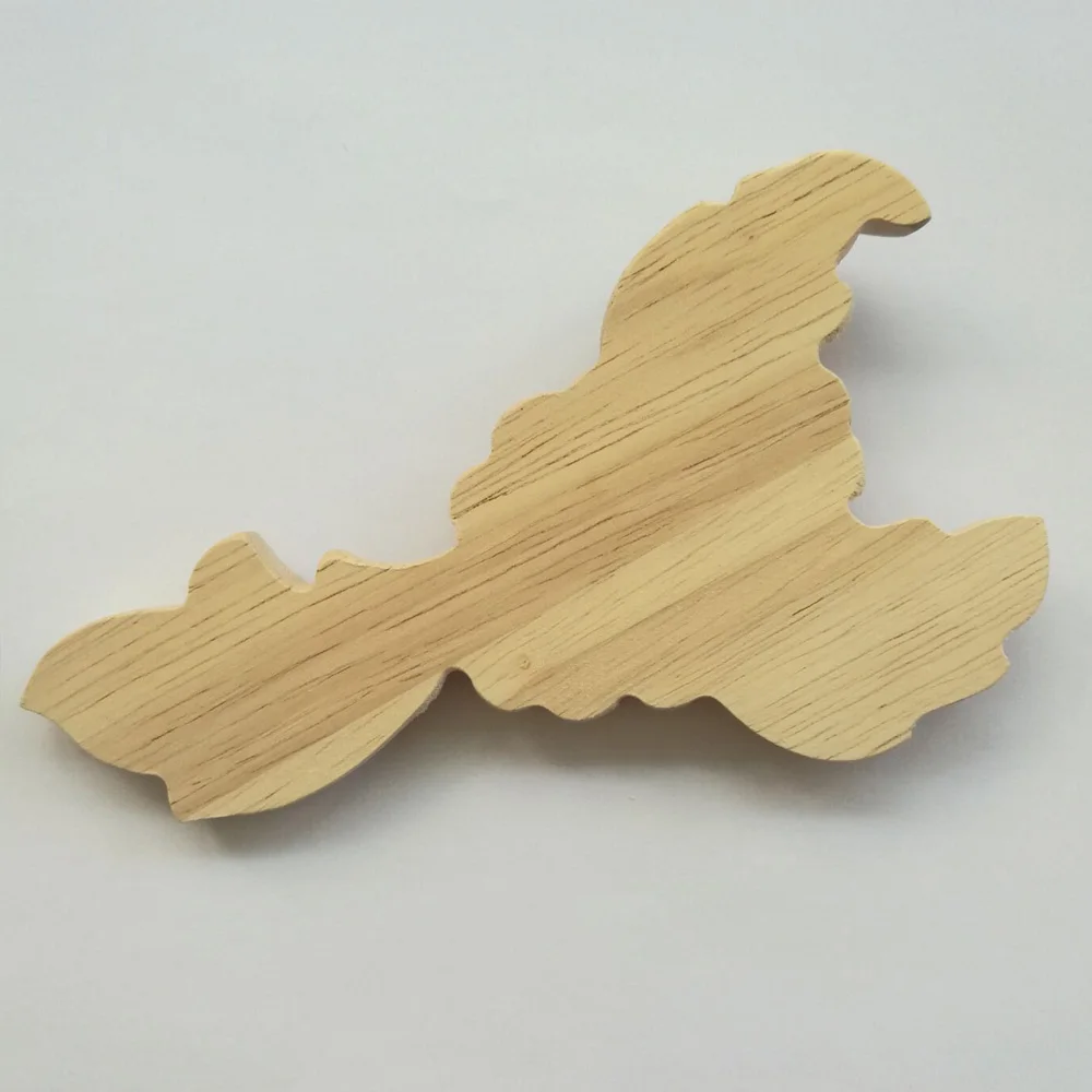 Неокрашенная древесина резная угловая аппликация рама для мебельного шкафа en