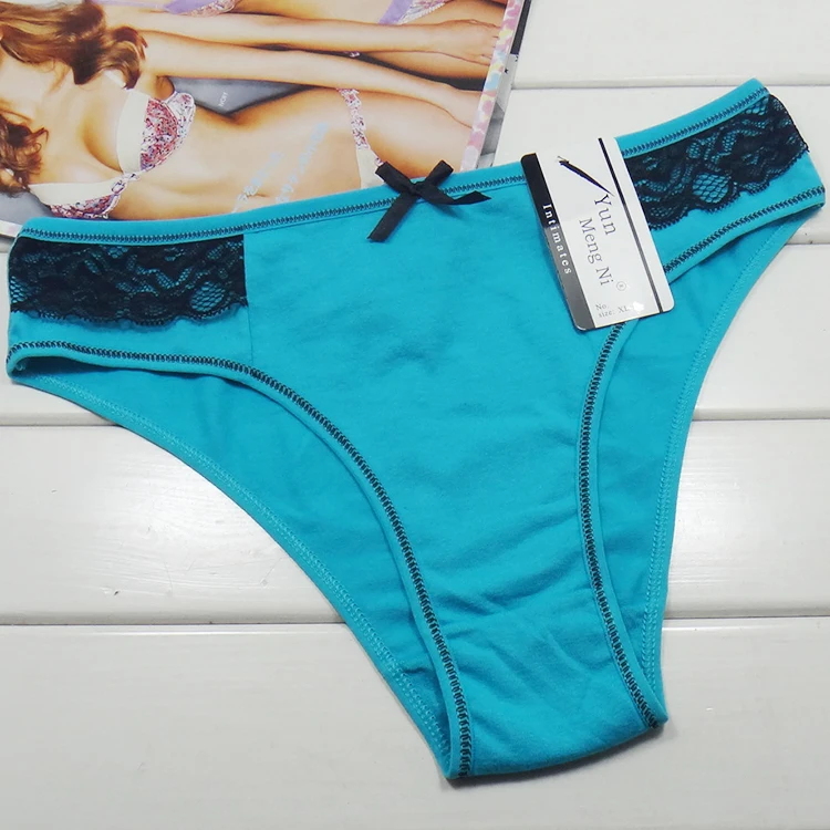 Набор из 4 кружевных хлопковых трусиков-бикини женские трусики с низкой посадкой