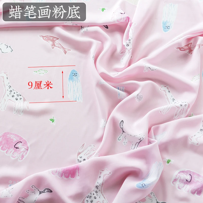 Новинка года, 140x50 см, вискозная ткань с рисунками из мультфильмов, фиолетовая хлопковая одежда с цветочным принтом и бантом для кошек, летняя одежда, одежда, пижамы подкладка 140 г/м
