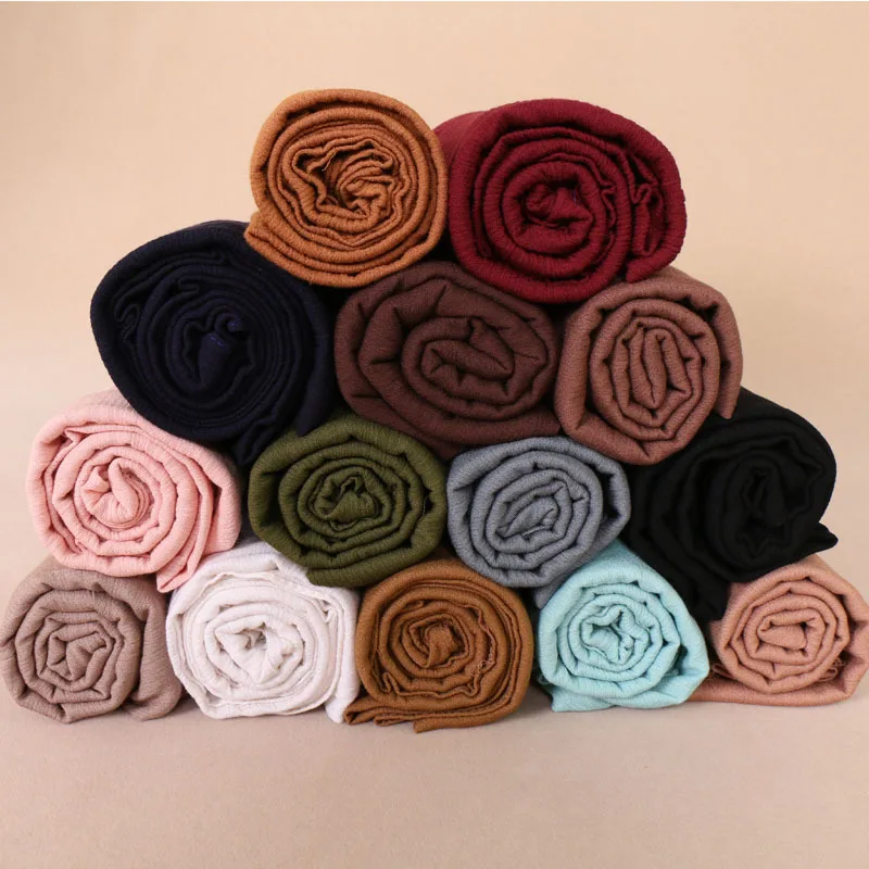 2018 Осень Зима Простой чистый шарф из вискозы женский высококачественный толстый