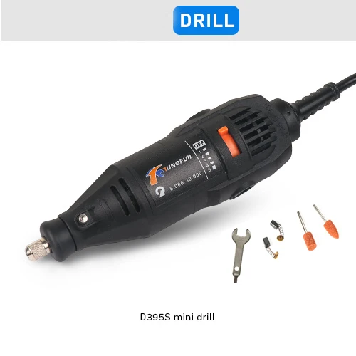 Электрическая дрель Мощность инструмент мини-дрель Diy Rotary Tool Set полированный с гравировкой для Dremel дрель 3000 4000 Полировочная шлифовальная резка - Цвет: Drill