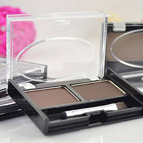 Профессиональная 2 цвета натуральная пудра для бровей Палитра Косметическая