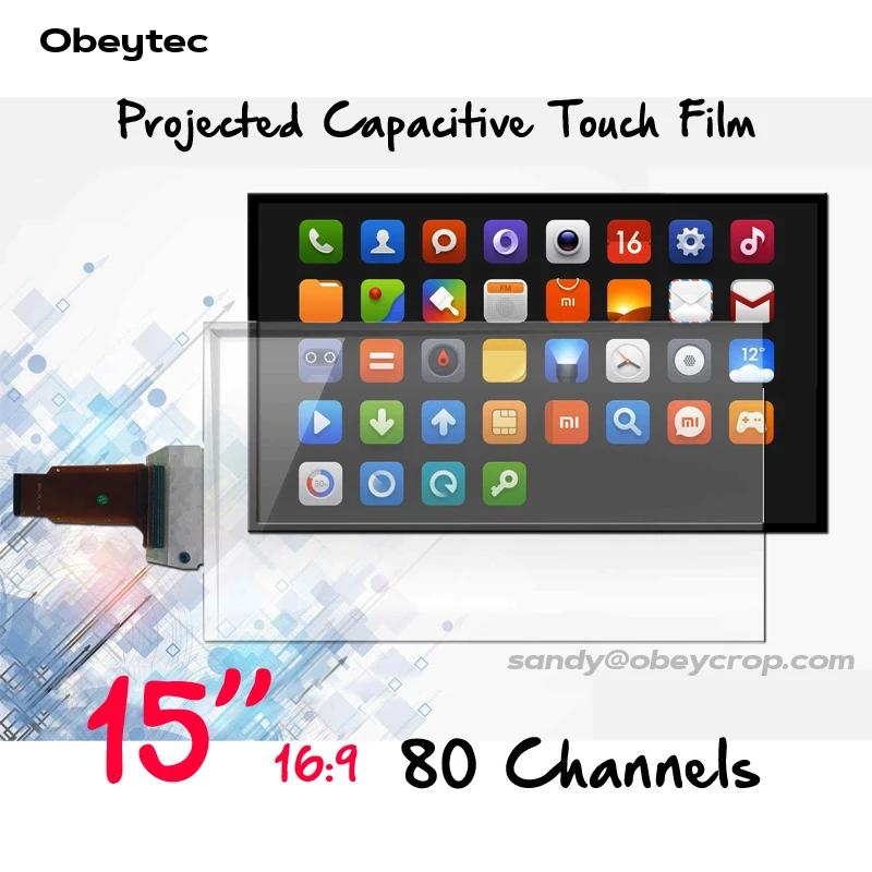 Пленка для сенсорного экрана Obeytec 15 Дюймов 10 касаний 16:9/16:10 контроллер SIS