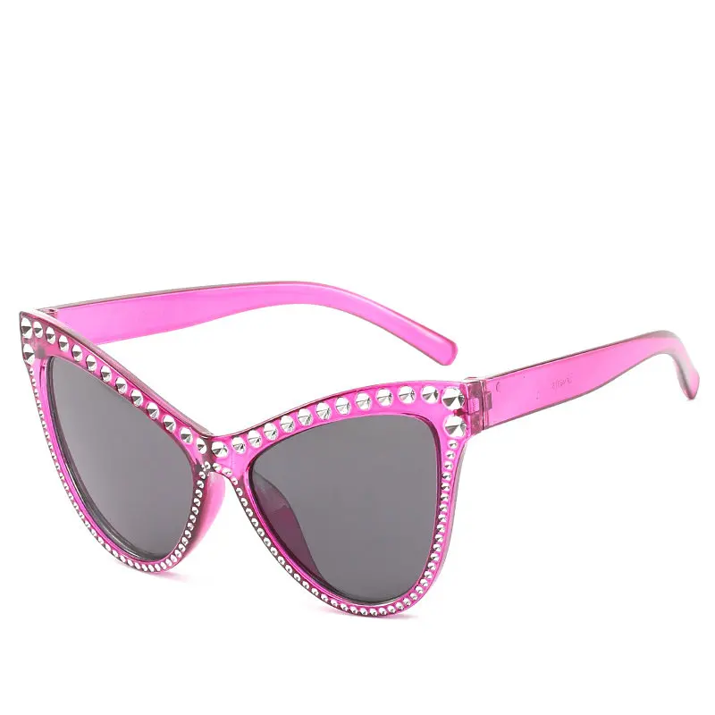 Женские солнцезащитные очки FML большие в оправе с кристаллами и стразами|Женские