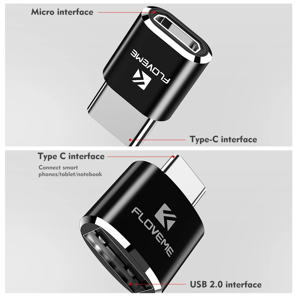 otg телефон переходник usb type c Floveme 2 шт./лот USB 2.0 Тип c OTG адаптер Micro USB женщина к Тип-C зарядка Мужской данных кабель адаптер конвертер для Samsung