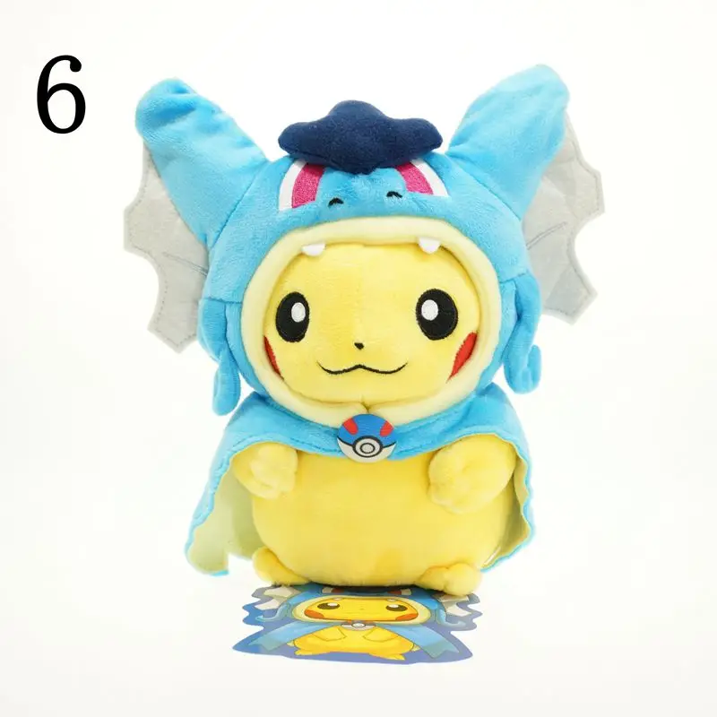 25 см Poke плюшевая игрушка Пикачу Косплей Мега XY Charizard хлопок мягкие игрушки/животные детские куклы - Цвет: Синий