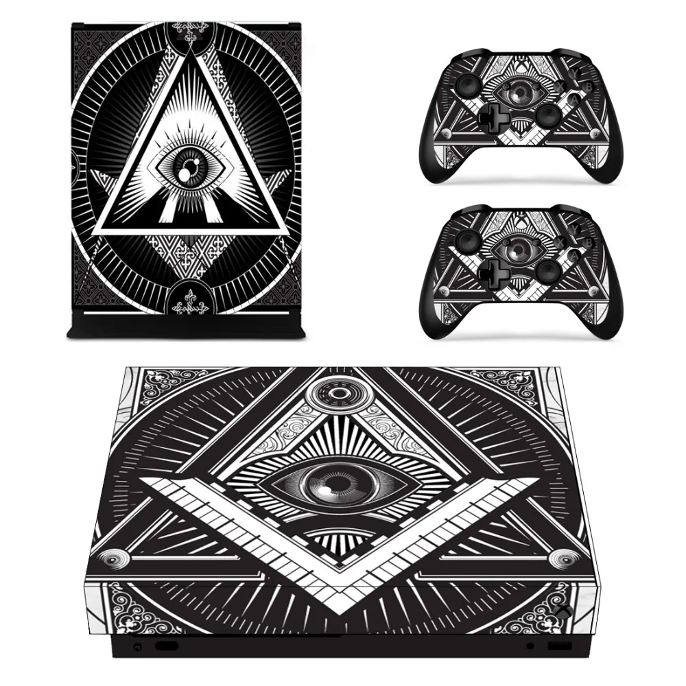 Лицевые панели Eye of Providence Skin Console & Наклейка на контроллер для Xbox One X + наклейка кожу