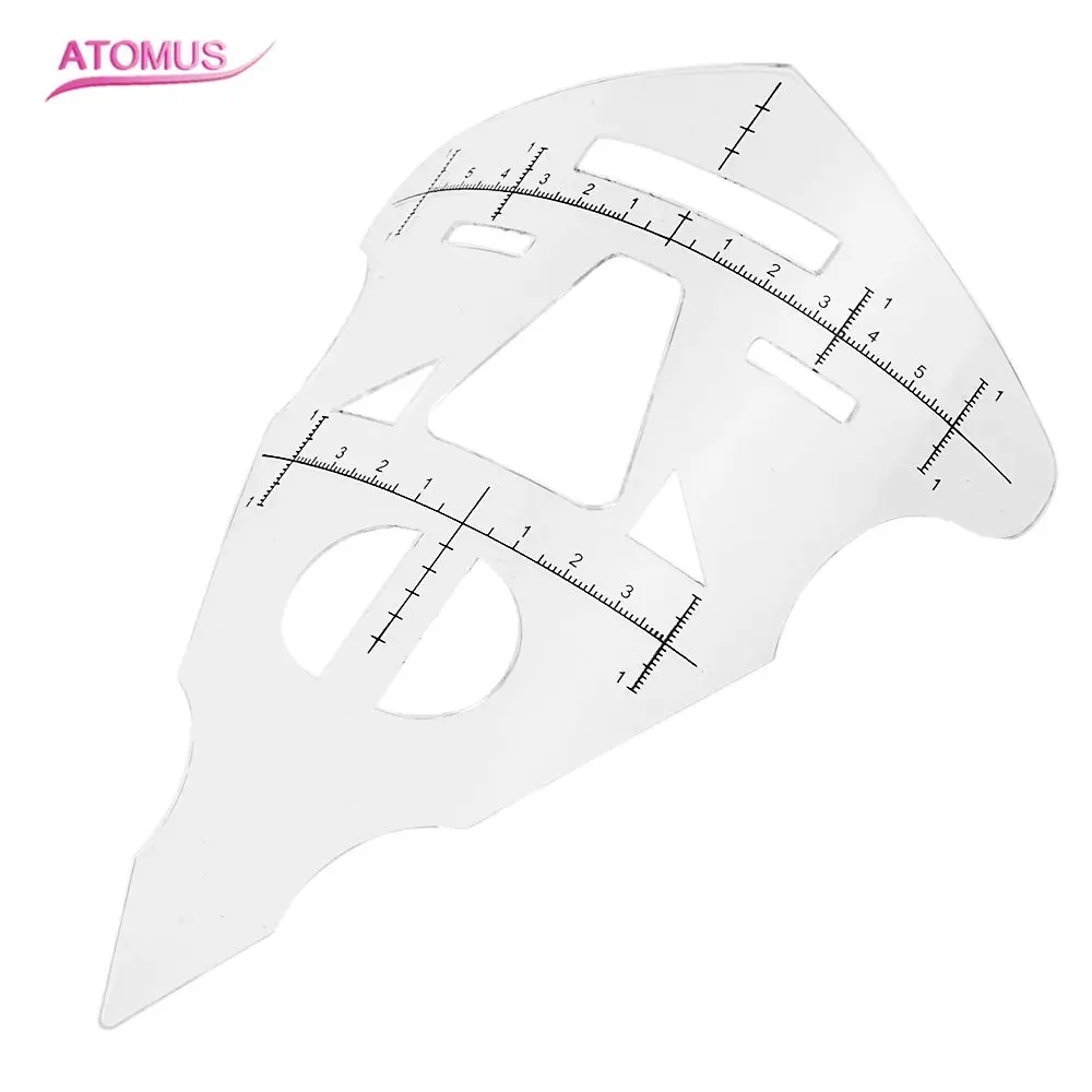 Линейка для макияжа лица и бровей трафарет татуажа губ косметический инструмент