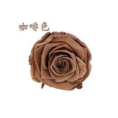 brown YO CHO 8 шт. сохраненные вечные розы головы в коробке Высокое качество сухой Натуральный Свежий цветок навсегда Роза год подарок на день Святого Валентина 5 см - Цвет: brown