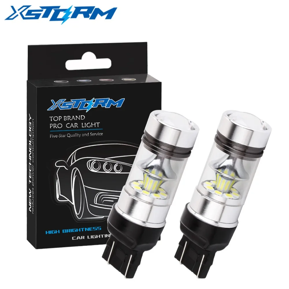 2 шт. T20 7443 светодиодный высокое Мощность 3030 20SMD W21/5 Вт лампы вождение автомобиля