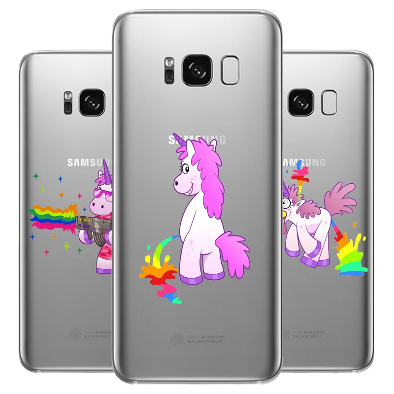 DREAMFOX L543 Радужная лошадь Мягкий ТПУ силиконовый чехол для samsung Galaxy Note S 7 8 9 10 11 10E 11E