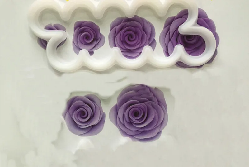 Все в одном тип формы для выпечки виде Розы сахарный из мастики украшения торта