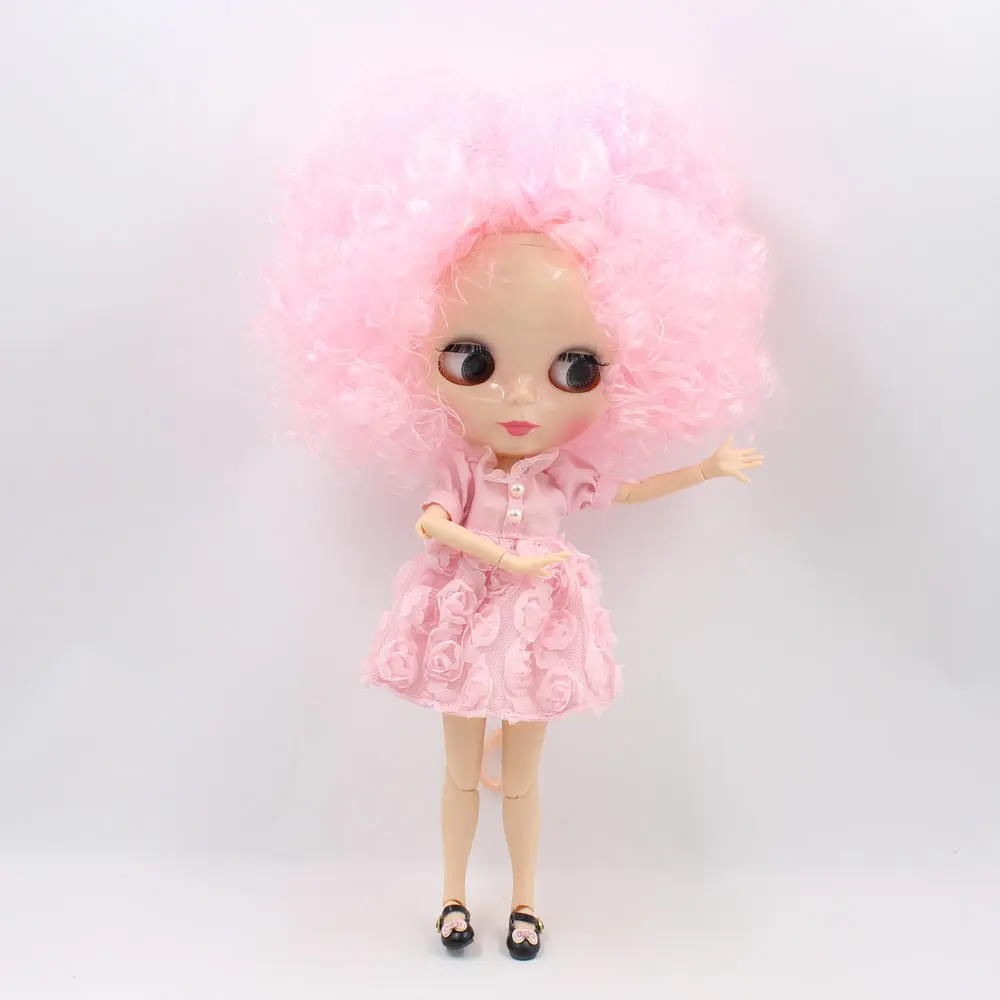 Кукла Blyth ICY DBS розовые маленькие кудрявые волосы с большими волосами шарнирные