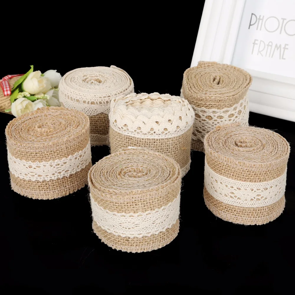 2 метра/рулон лента из натурального джута 5-6 см | Дом и сад