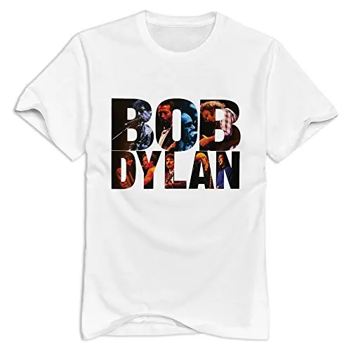 Формальные Рубашки С Коротким Рукавом Регулярный Боб Дилан Ретро Экипажа Шеи