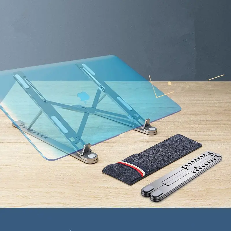 Складная портативная подставка для ноутбука алюминиевая регулируемая