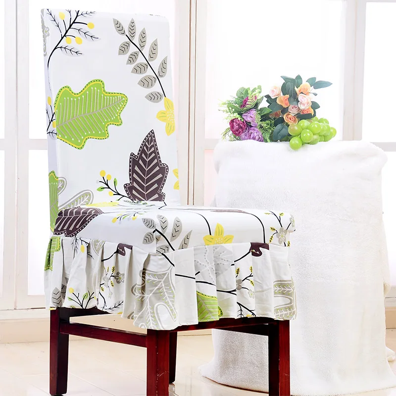 Универсальный размер полиэстер спандекс плиссированный чехол на стул юбка для