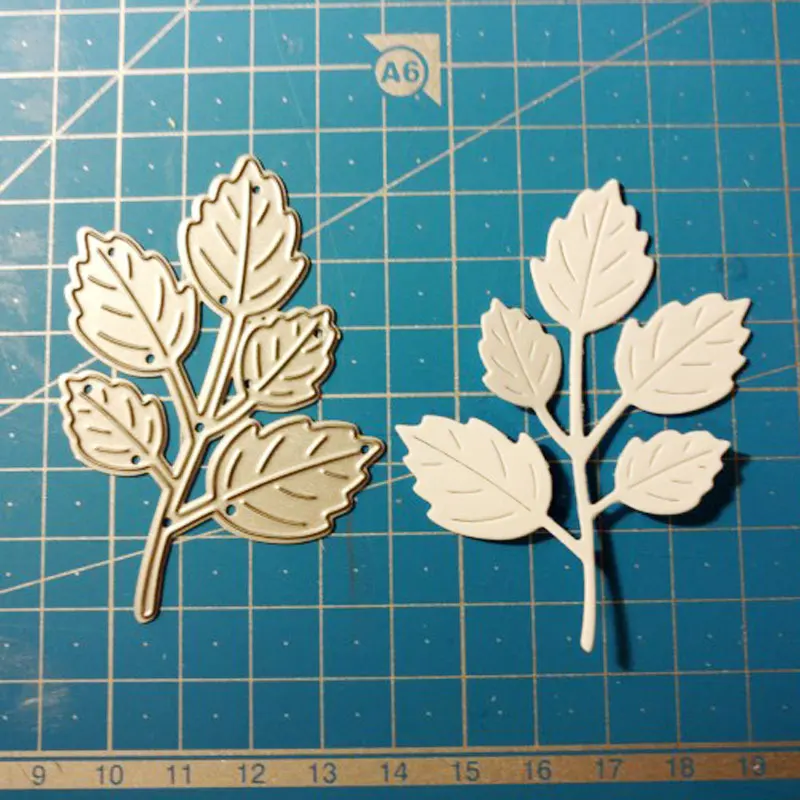 Металлические штампы в виде листьев ветвей для скрапбукинга рукоделия высечка создание тисненой бумаги