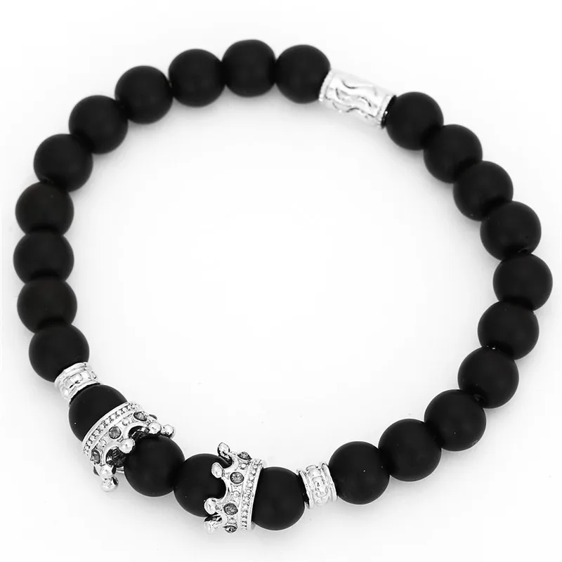 Браслет NADEEM из матового оникса с камнями для мужчин популярные мальчиков в стиле