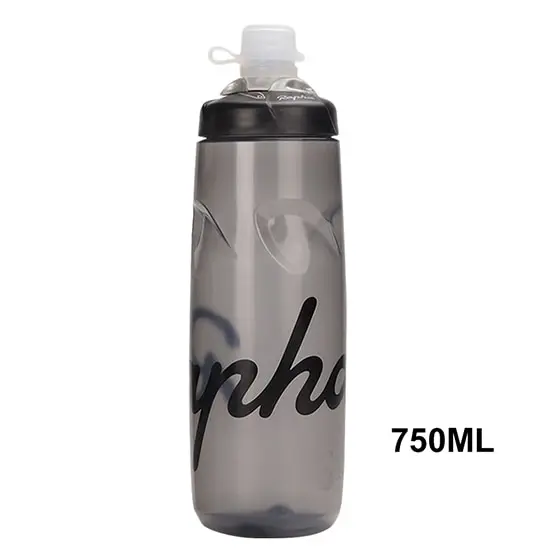 Gray750ml Рафа 620/750 мл велосипедного спорта Питьевая бутылка для воды с защитой от протечек № 5 PP Материал велосипед с замком рот двойная изоляция бутылка для воды - Цвет: Gray750ml