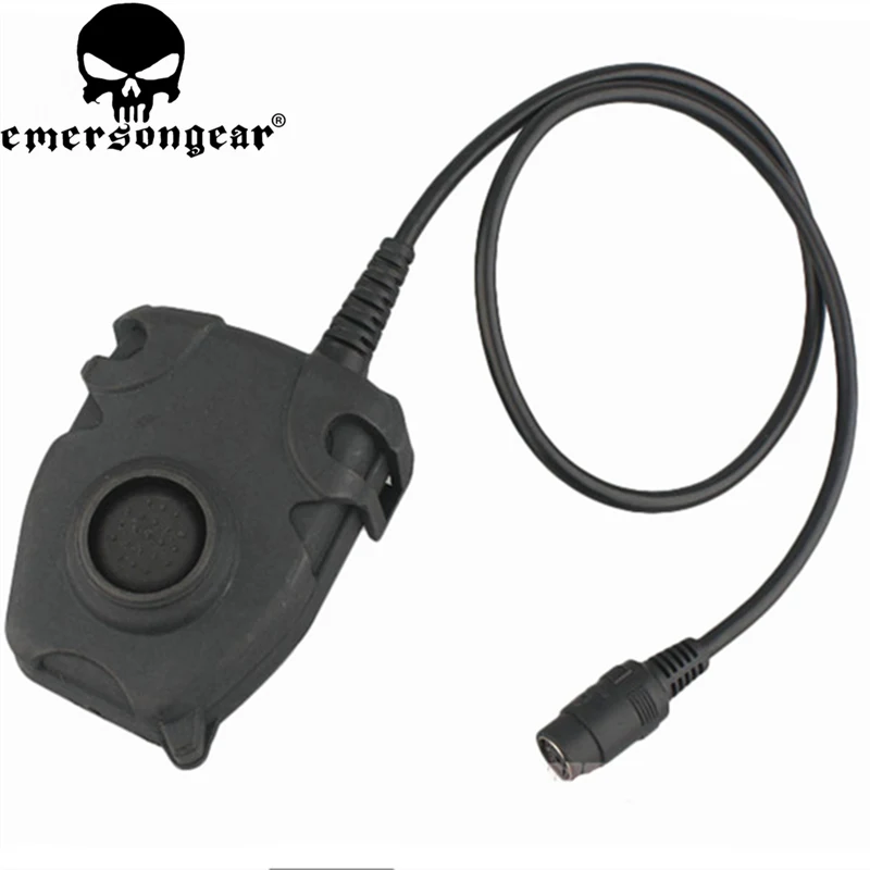 Тактические наушники EmersonGear Peltor PTT гарнитура Push To адаптер радио Страйкбольное