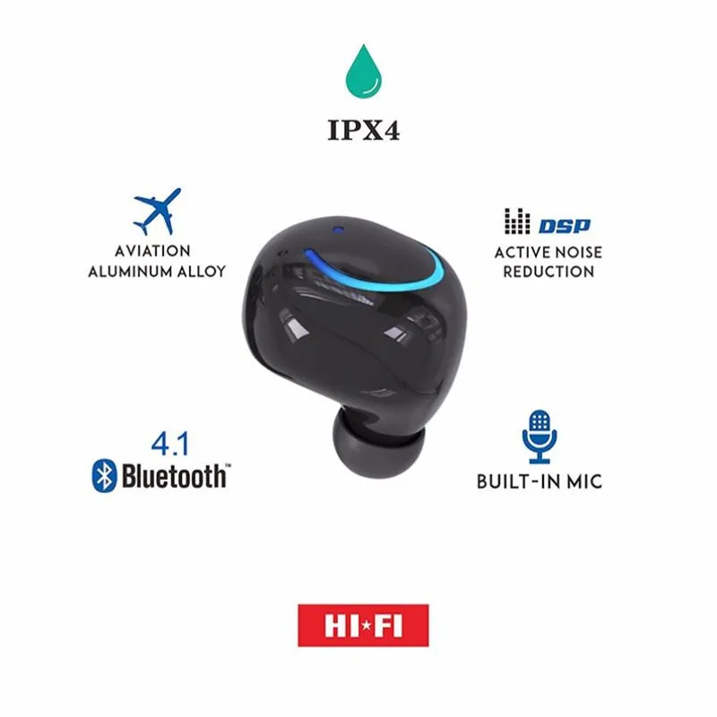 Bluetooth наушники HBQ Q18 беспроводные мини Аурикулярные гарнитура + HD микрофон