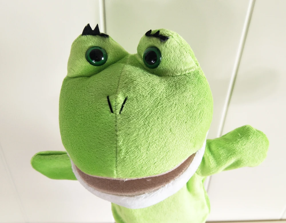 Кукла BOLAFYNIA Детская плюшевая зеленая лягушка с открытым ртом набивная подарок на