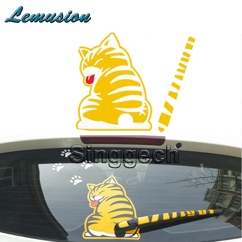 Автомобильные наклейки на заднее окно автомобиля для стеклоочистителей