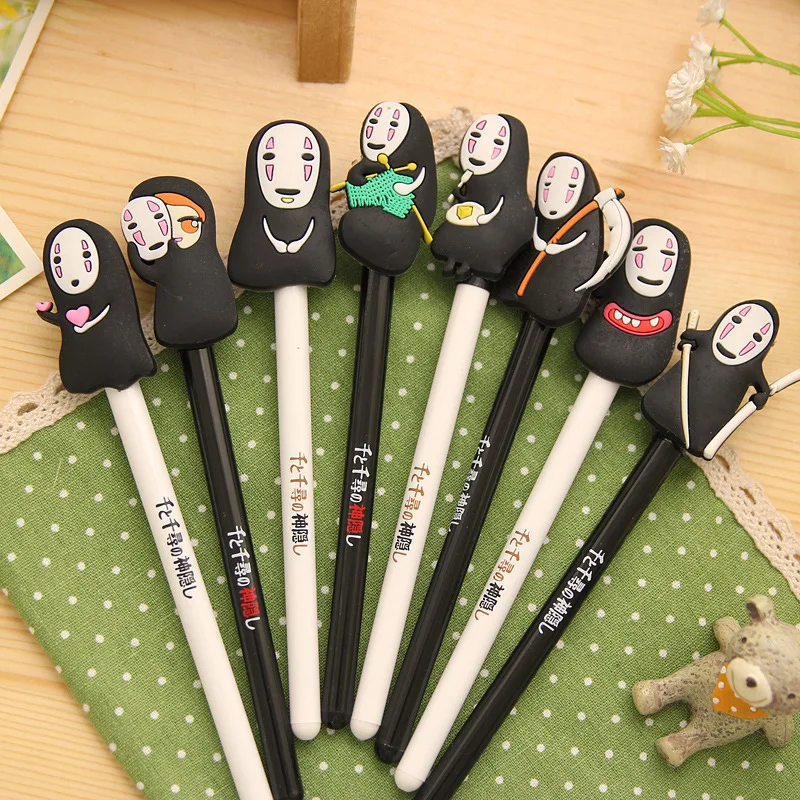 

QSHOIC 25 PCS/lot South Korea stationery hayao miyazaki cartoon pen Spirited away ghost pen creative men without a cartoon face