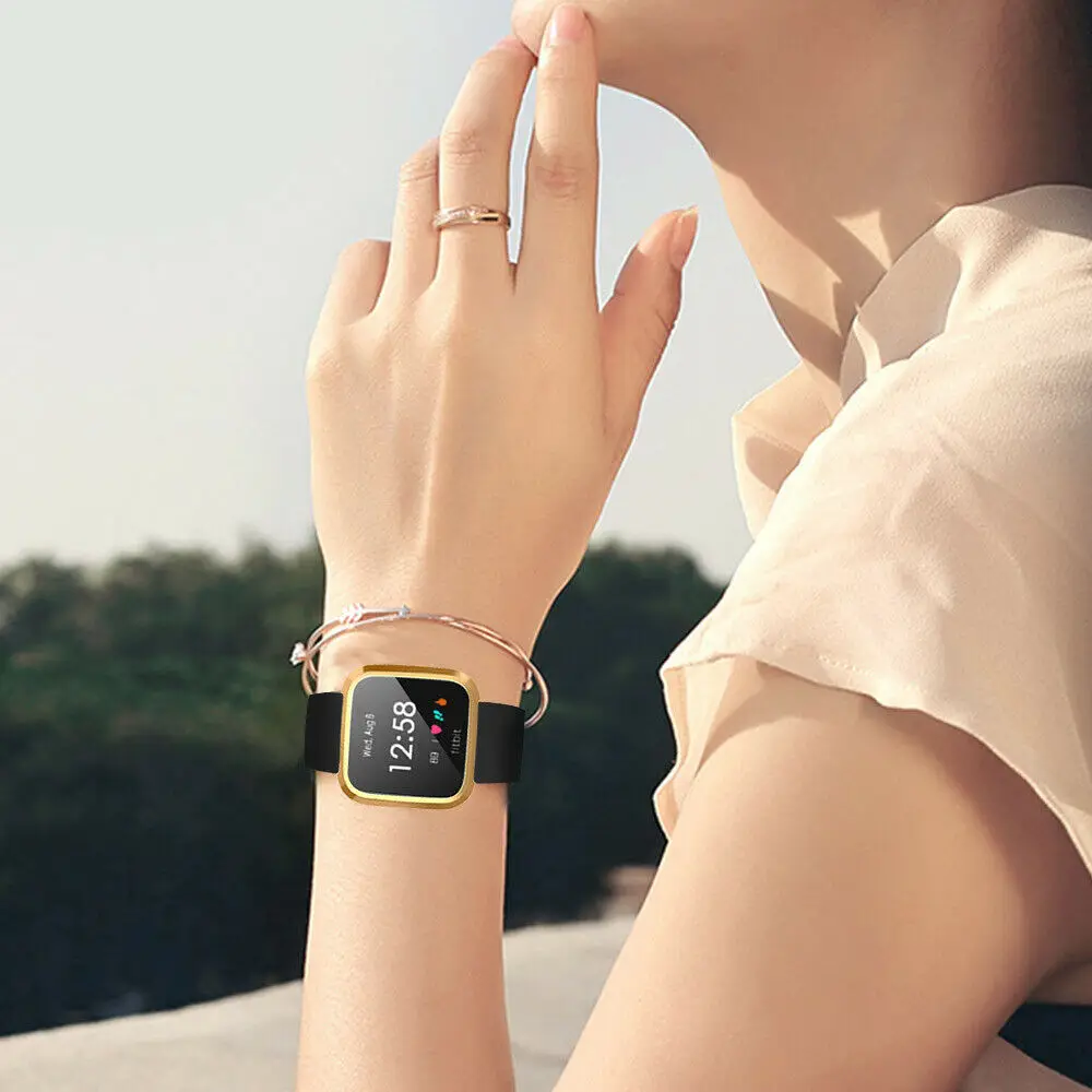 Замена для Fitbit Versa Lite Watch ТПУ полный экран протектор Защитная рамка чехол
