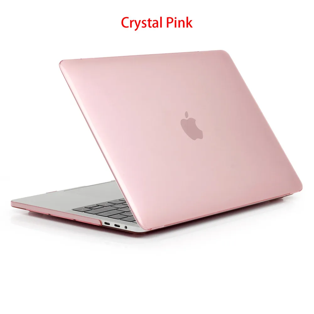 Crystal Pink Кристальный \ Матовый Прозрачный чехол для Apple Macbook Air Pro retina 11 12 13 15 сумка для ноутбука для Macbook New Air 13 A1932 чехол-крышка - Цвет: Crystal Pink