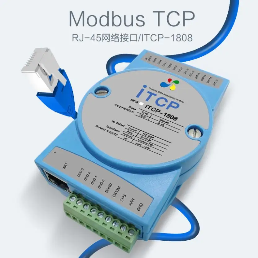 Устройство для сбора данных Modbus TCP DAQ 16DIO цифровой входной выход RJ45 Ethernet DIO counter Adam