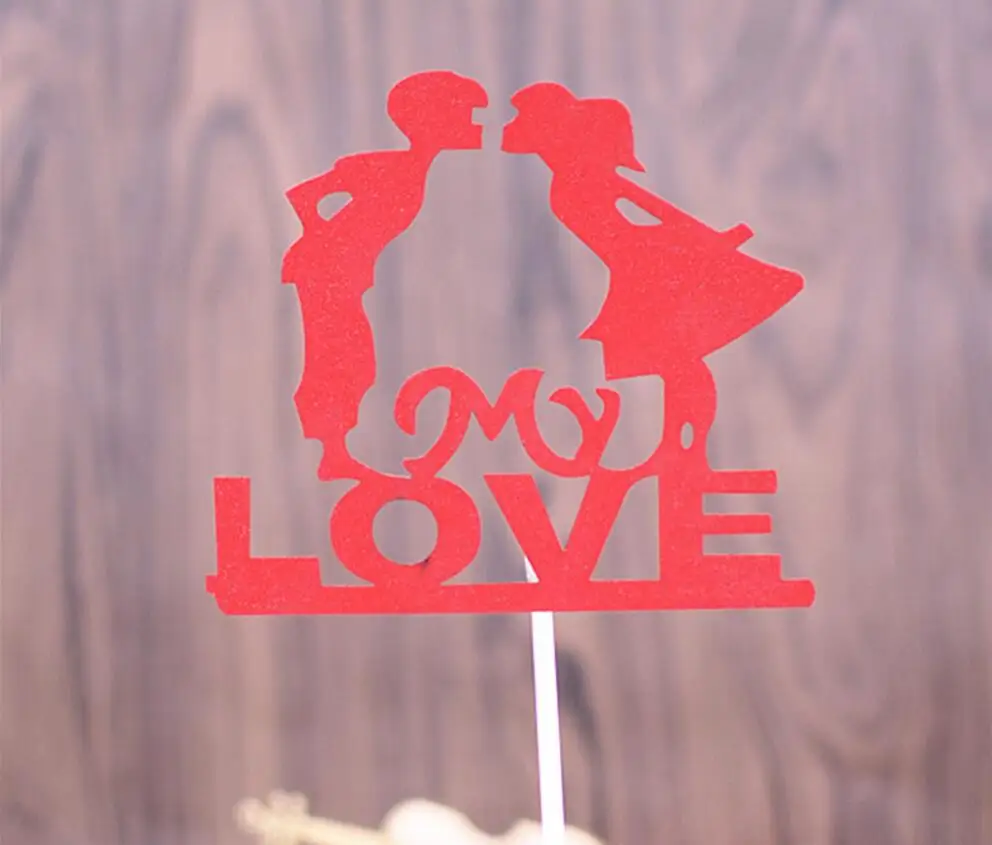 50 шт. My Love Кекс Торт Топперы флаг для Свадебная вечеринка Aniversary День рождения Baby