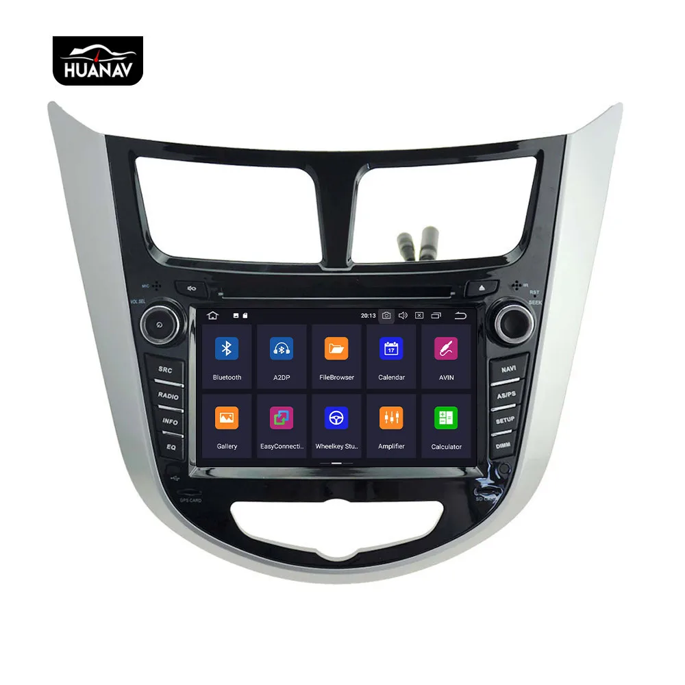 Автомобильный DVD плеер DSP Android 9 GPS навигация для Hyundai Verna/Accent/Solaris 2011 + Авторадио