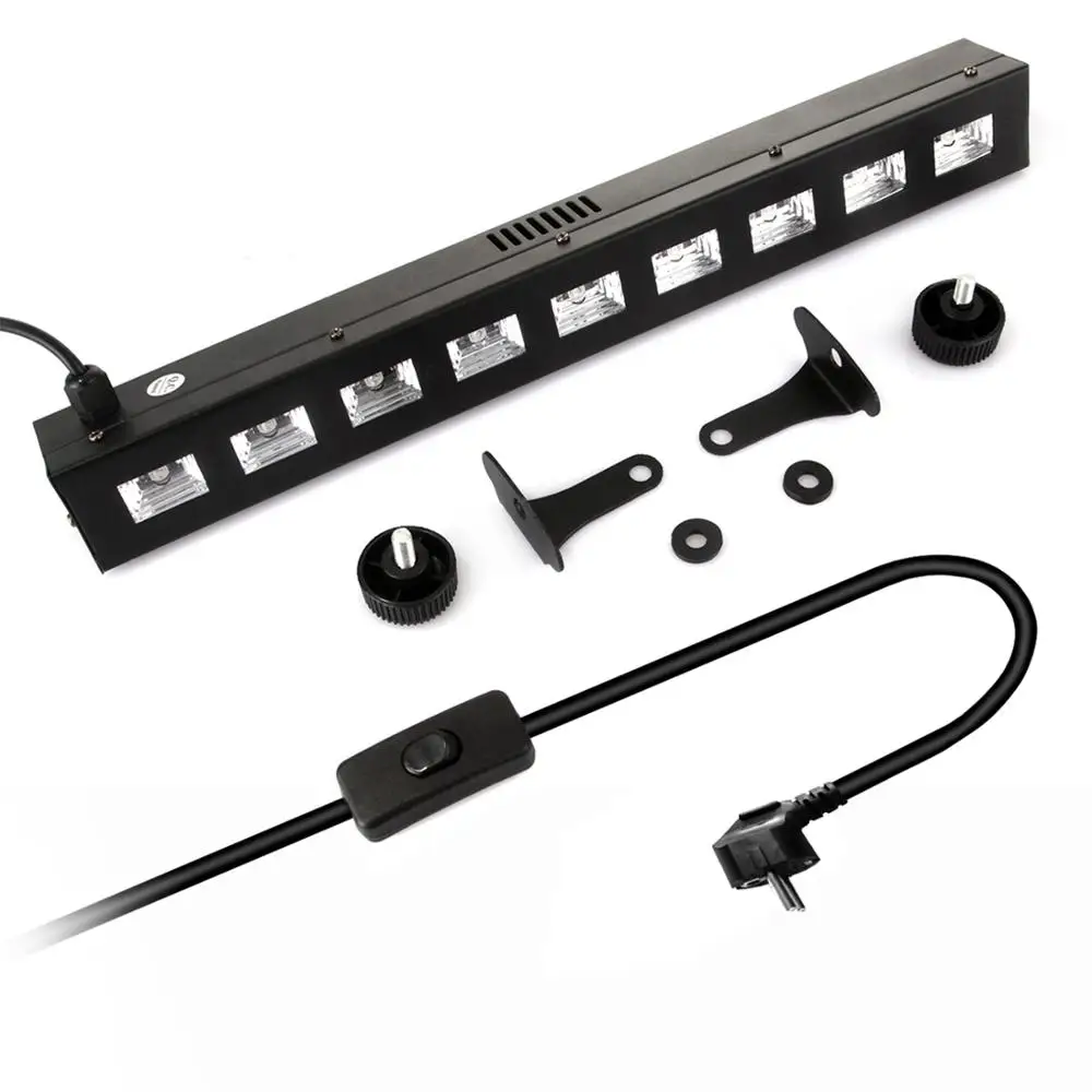 9 светодиодов дискотека УФ фиолетовый черный светильник s DJ 27 Вт Par лампа для