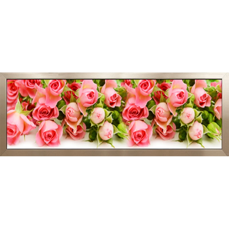 170X50CM Полный Круглый Алмазный Набор для вышивки крестиком розы цветы картинки