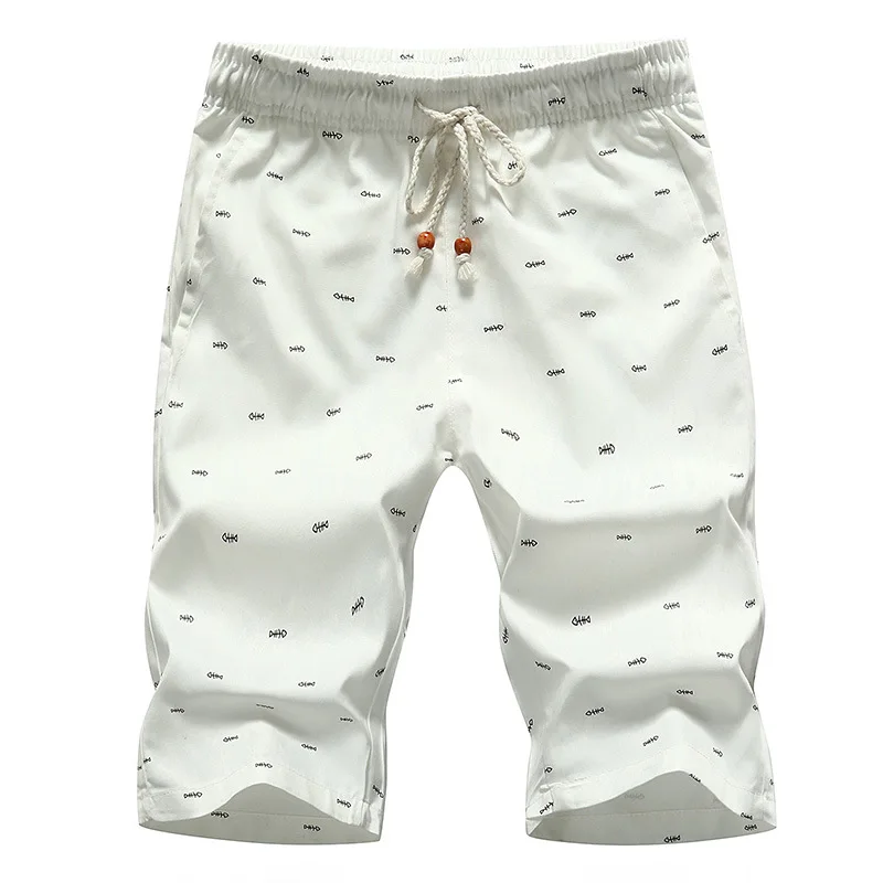 2019 New Arrival Men Shorts Cotton Casual For Elastic Waist Summer Beach Personalized Printed High Quality | Мужская одежда