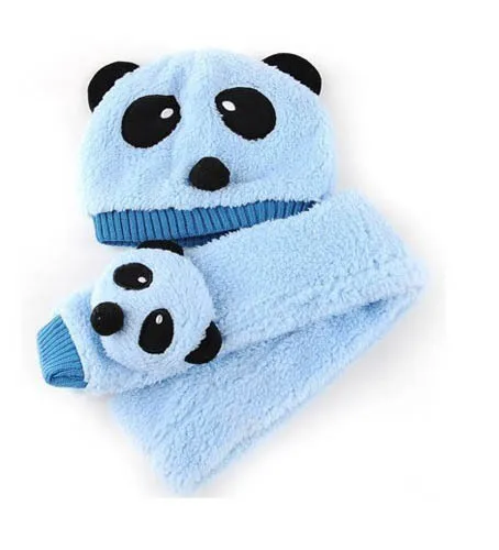 BH19 Горячая продать ребенка шляпу panda стиль искусственного хлопок шерсть детская