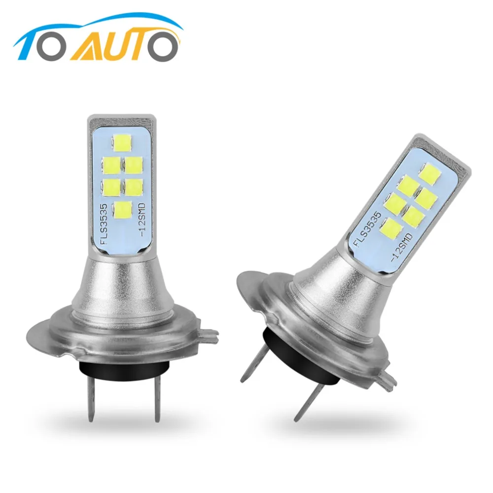 

2pcs H7 LED Bulbs Car Fog Lamp 1400LM Driving Lamp Front Fog Lights Auto 6000K White DC 12V 24V Auto Led H7 Bulb 12 353SMD