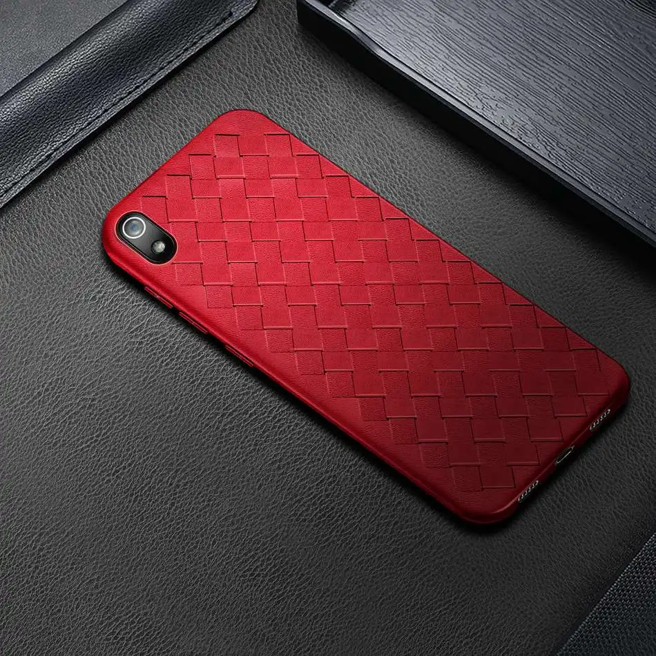 Red Супер мягкий чехол для телефона из ТПУ для Xiaomi Redmi 7A, тонкий силиконовый тканевый чехол на заднюю панель для Xiaomi Redmi 7A Redmi7A, защитный чехол - Цвет: Red