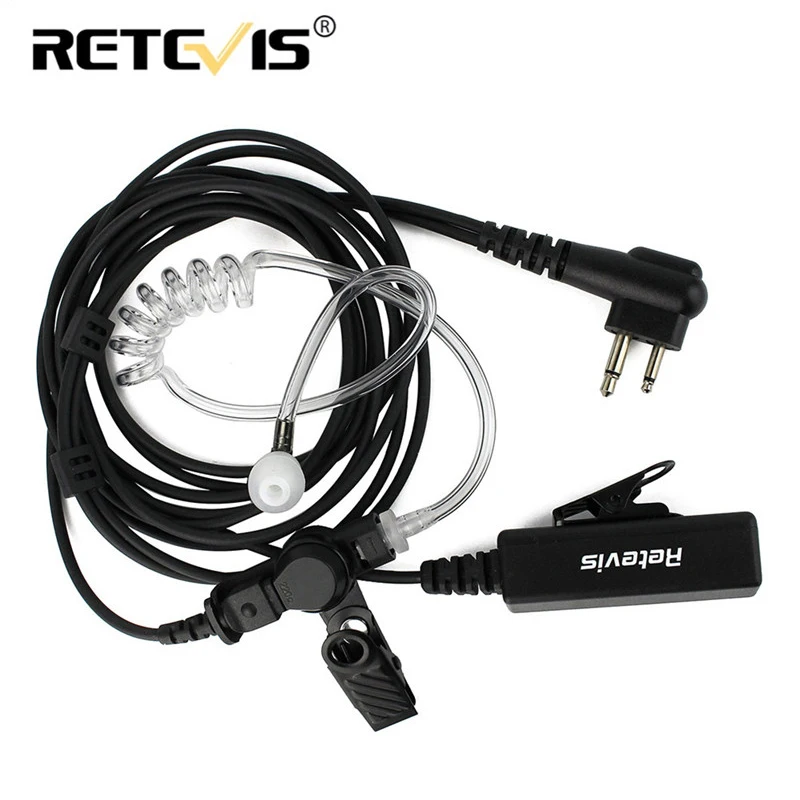 Retevis наушники Walkie Talkie 2 PIN тайная Акустическая трубка наушник гарнитура микрофон для Motorola Радио Walkie Talkie аксессуары