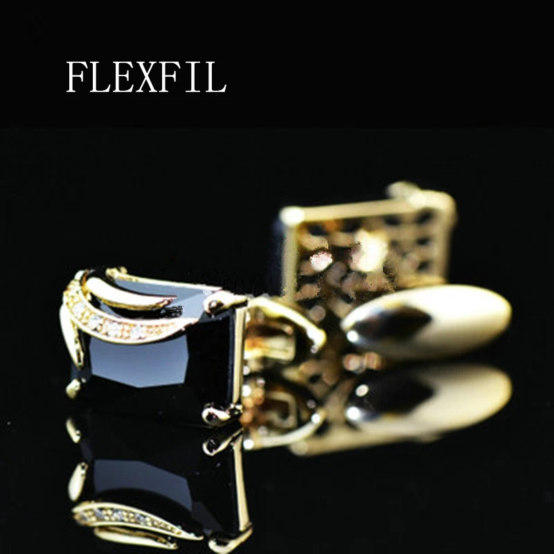 Ювелирные запонки для рубашки мужчин подарок модные роскошные свадебные черные