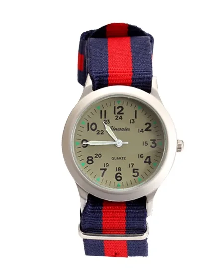 silver blue red Популярные модные детские часы для студентов, для мальчиков и девочек, аналоговые кварцевые часы для мужчин, повседневные женские наручные часы, Холщовый ремешок, Relojes, подарки - Цвет: silver blue red