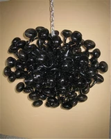 modern black chandelier hand brown glass lighting lr0054