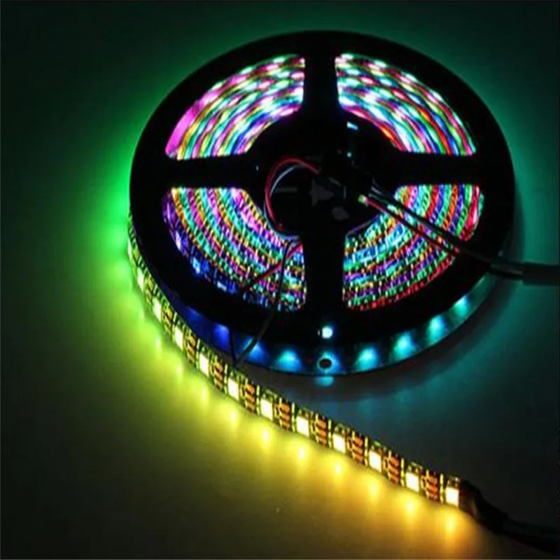 5050 RGB Led Strips 60leds/M 5m Flexible Individually Addressable Smart Pixel Strip Waterproof PCB Board DC5V WS2812B WS2812 | Лампы и