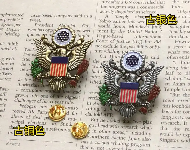 Роскошный знак в виде флага США орла мотоцикла клуба брошки для байкеров одежда