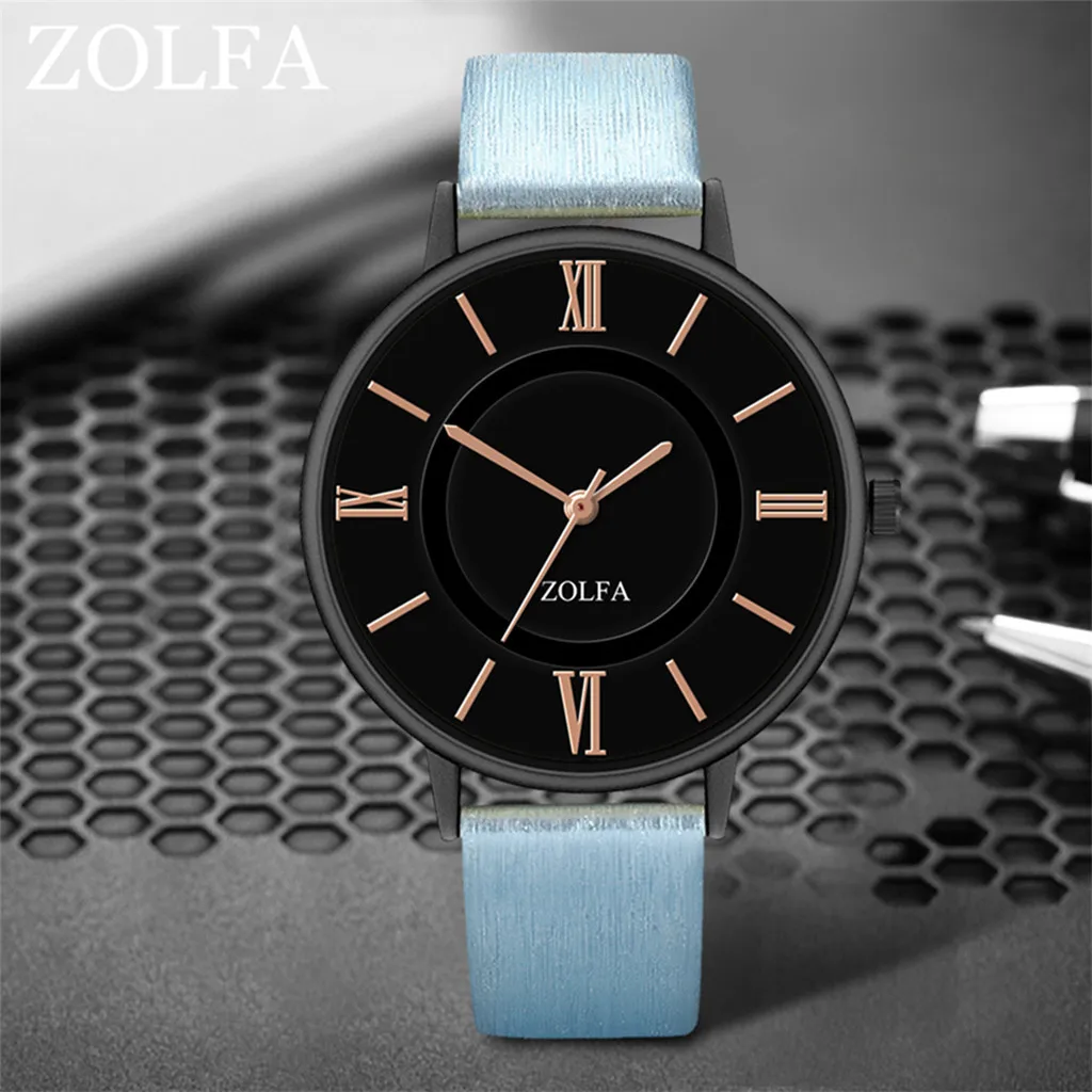 Новые модные женские кварцевые часы с кожаным ремешком orologio donna большой механизм