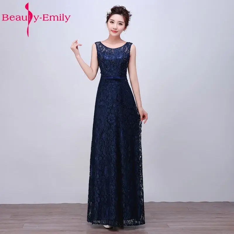 

Женское кружевное платье до пола Beauty-Emily, розовое официальное платье подружки невесты с вышивкой, без рукавов, 2017